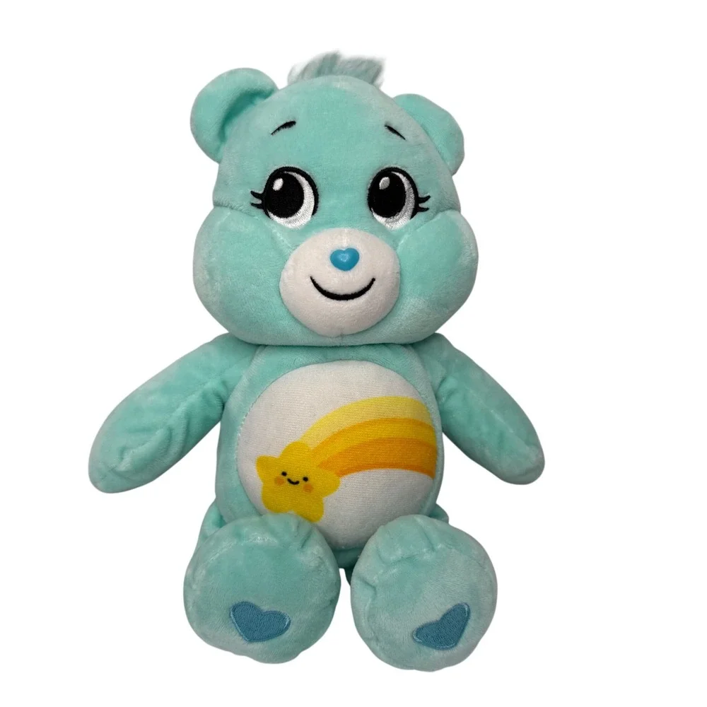 Care Bears Unlock the Magic Wish Bear Plush 13 inch Turquoise Shooting Star 2021